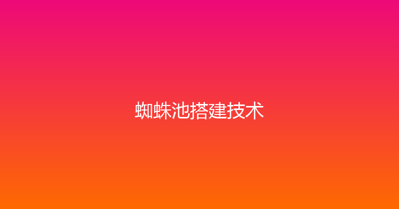 蜘蛛池搭建技术 封面图